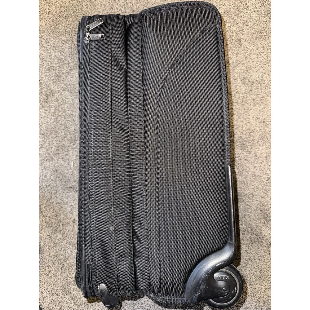 TUMI Black Ballistic Nylon Rolling Carry On Suitcase 22x14x12 Luggage